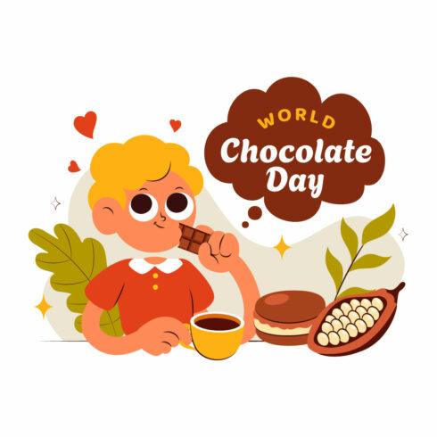 9 World Chocolate Day Illustration cover image.