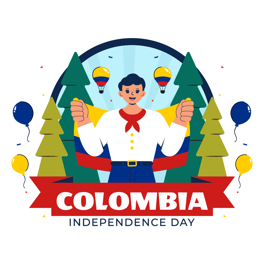 10 Colombia Independence Day Illustration cover image.