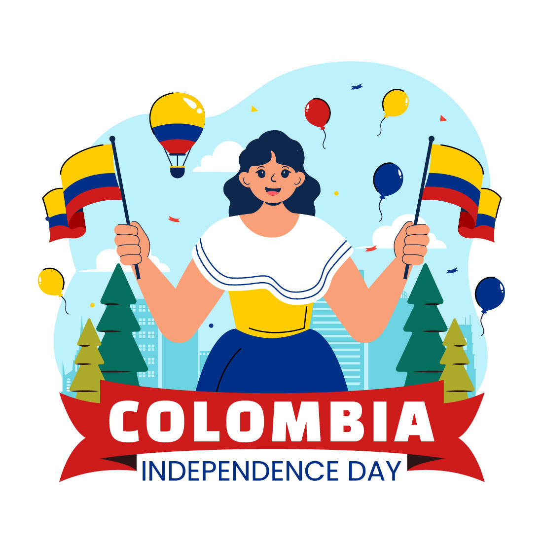 10 Colombia Independence Day Illustration preview image.