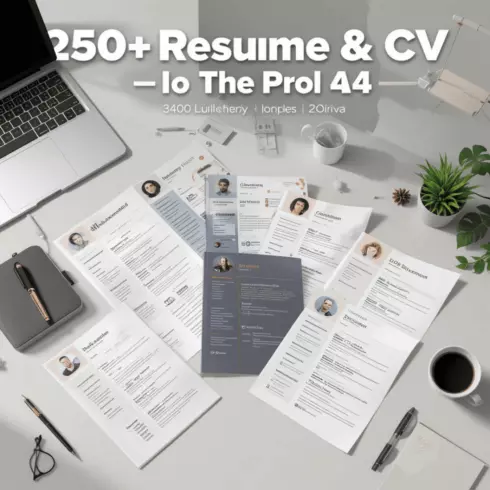 Resume & CV Templates Bundle – Word, Canva, PSD, AI Format cover image.