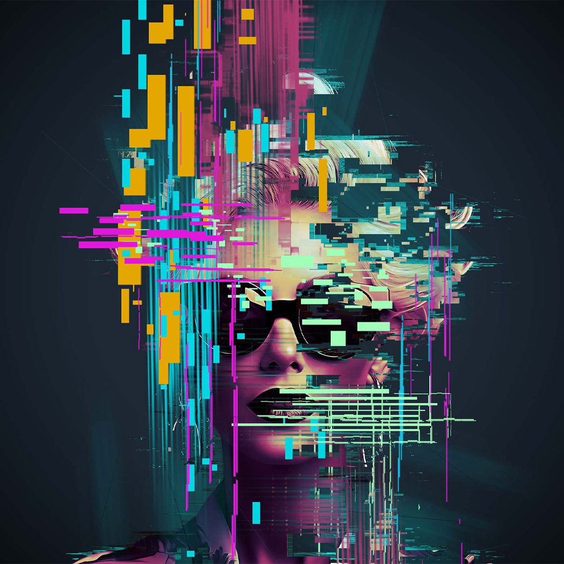 Vibrant Glitch Photo Effect Bundle cover image.