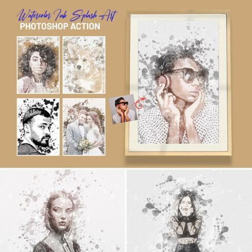 Ink Splash Art Photoshop Action cover image.
