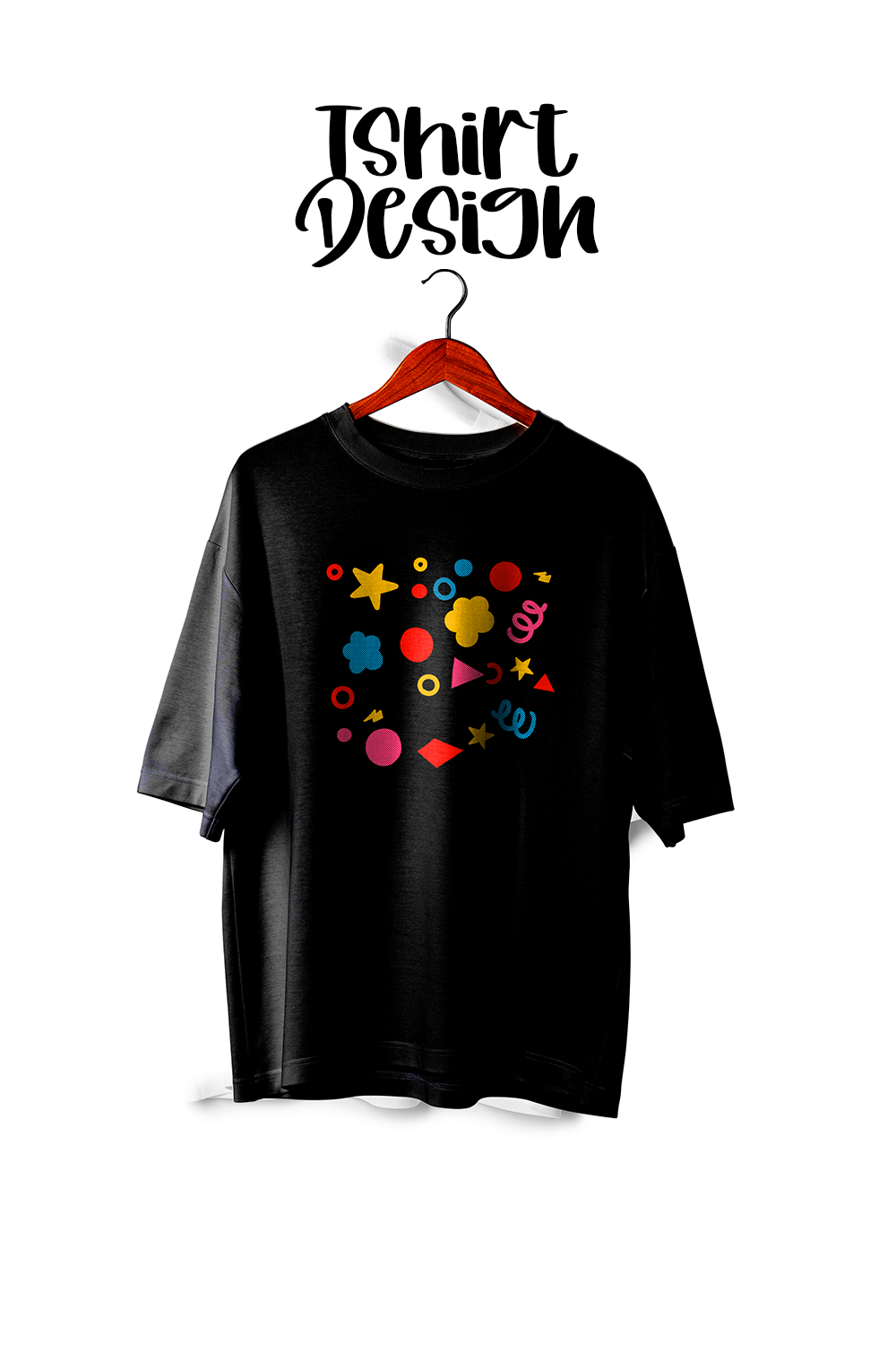 Shape mixed Tshirt Design pinterest preview image.