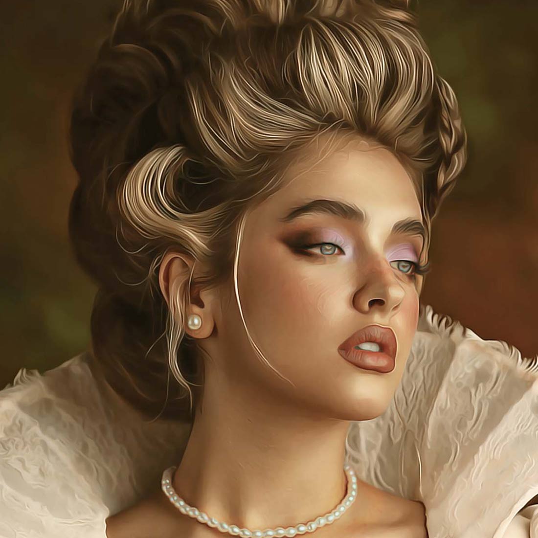 Oil Paint Creator Photoshop Action preview image.