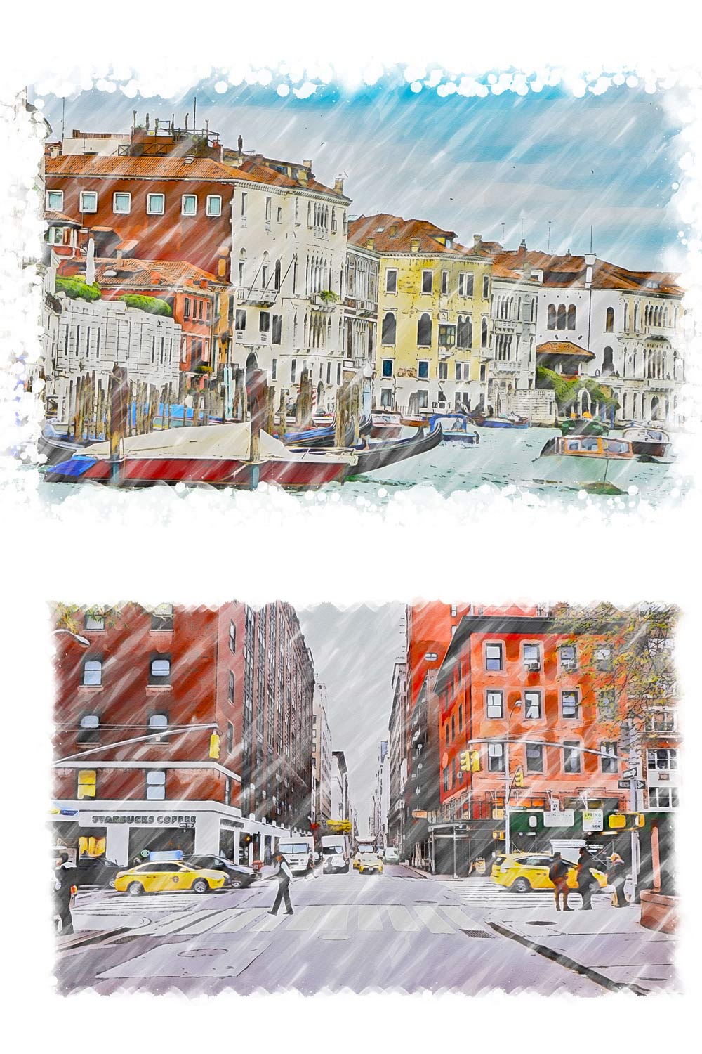 Watercolor Digital Painting Action pinterest preview image.