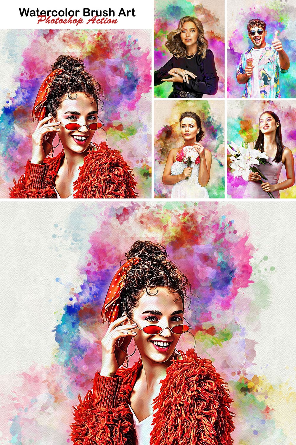Watercolor Brush Art Action pinterest preview image.