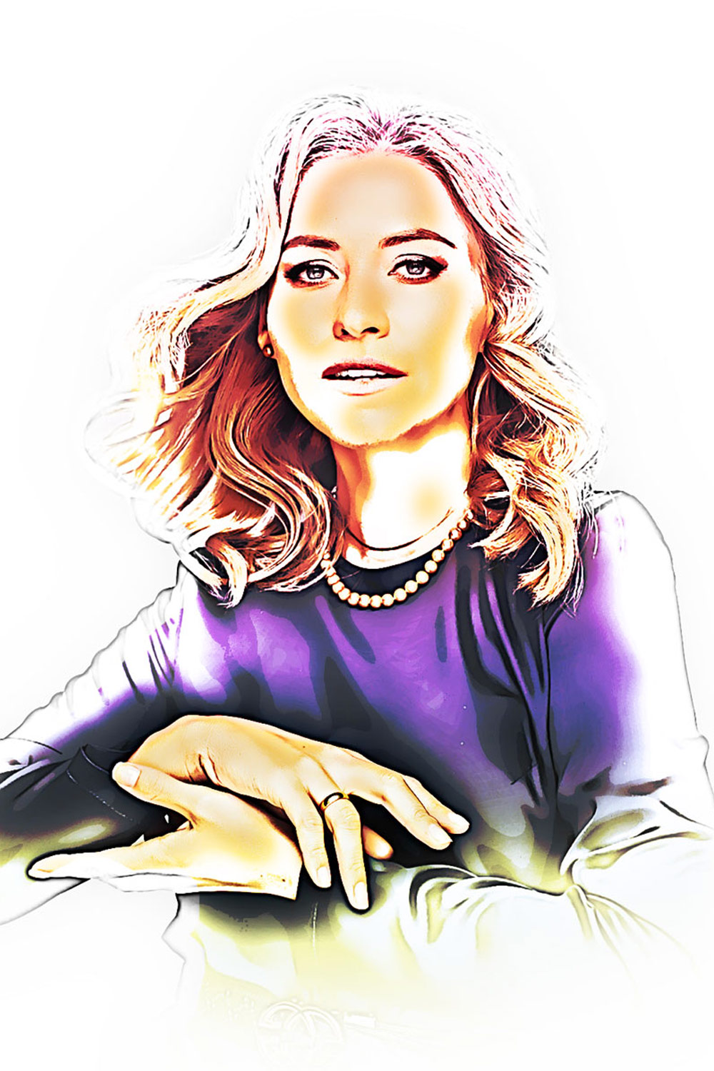 Portrait Paint Photoshop Action pinterest preview image.