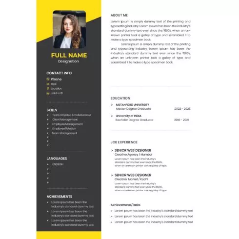 CV DESIGN TEMPLATE cover image.