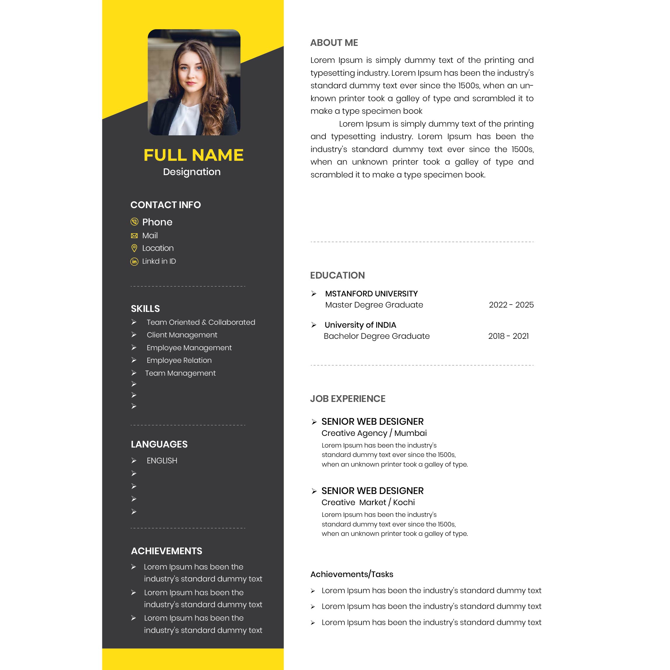 CV DESIGN TEMPLATE cover image.