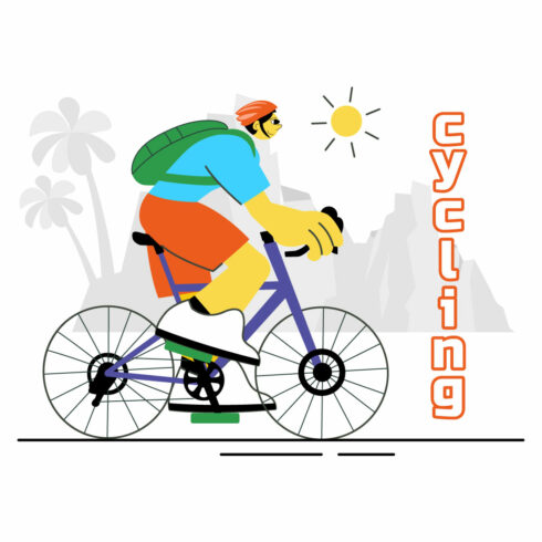 9 Outdoor Cycling Illustration cover image.