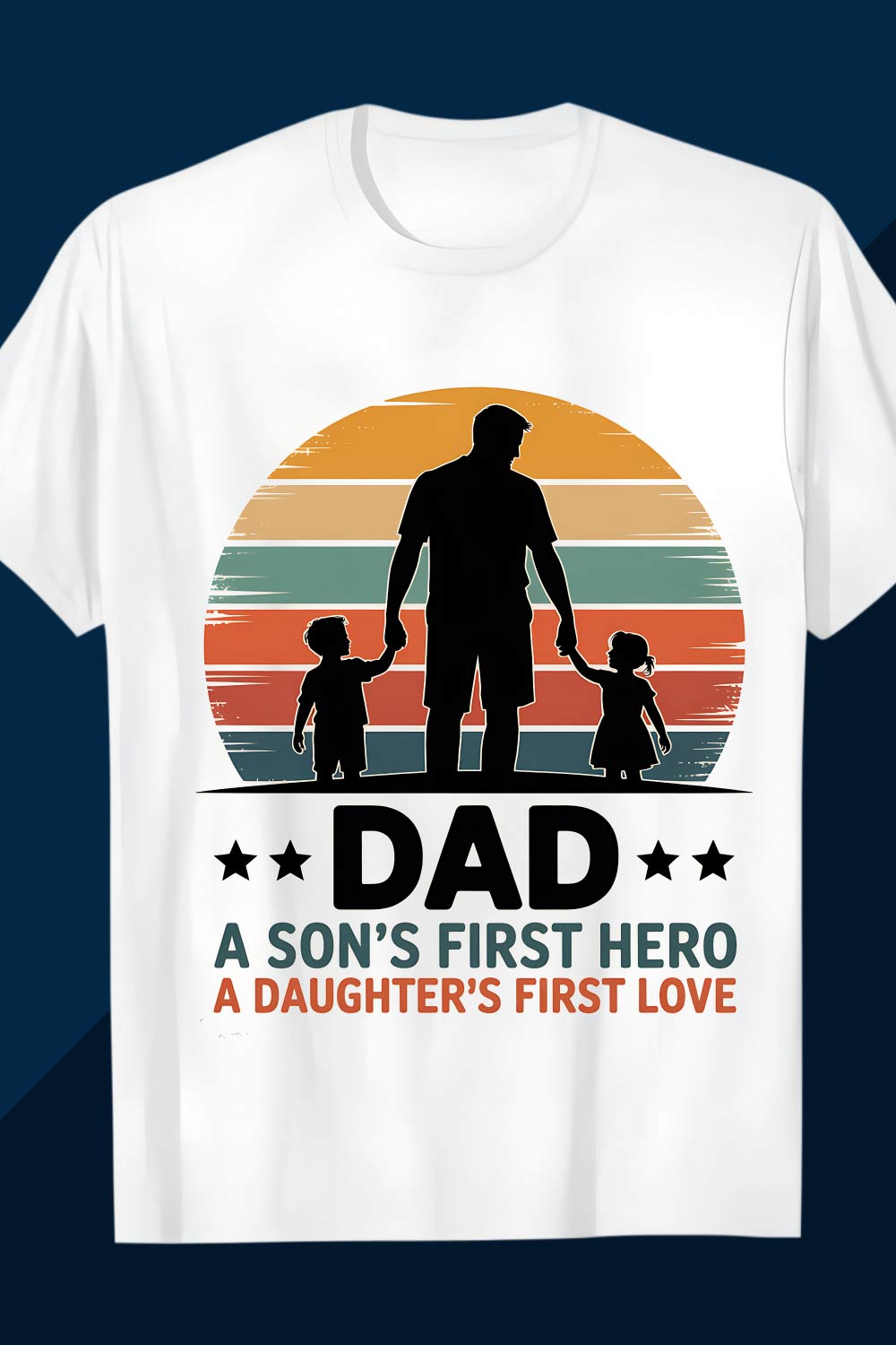 DAD A SON'S FIRST HERO fathers day t shirt design, dad t-shirt, Father’s Day Tshirt Design T shirt Design pinterest preview image.
