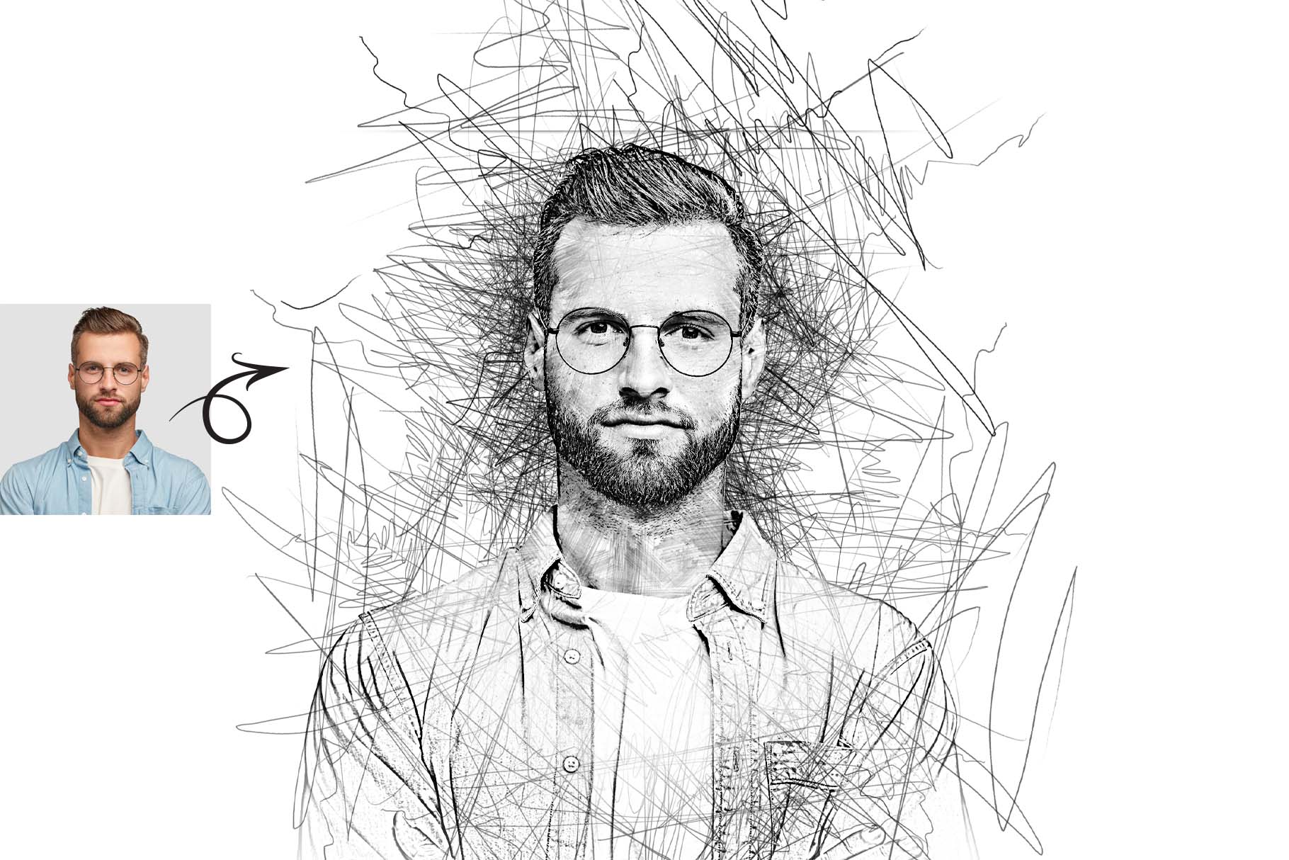 e scribble sketch 2 photoshop actions 2 459