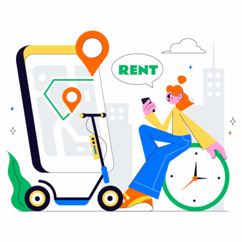 10 Electric Scooter Rental Service Illustration cover image.