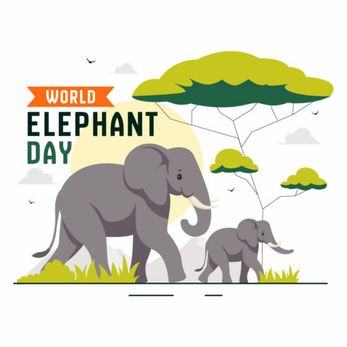 10 World Elephant Day Illustration cover image.