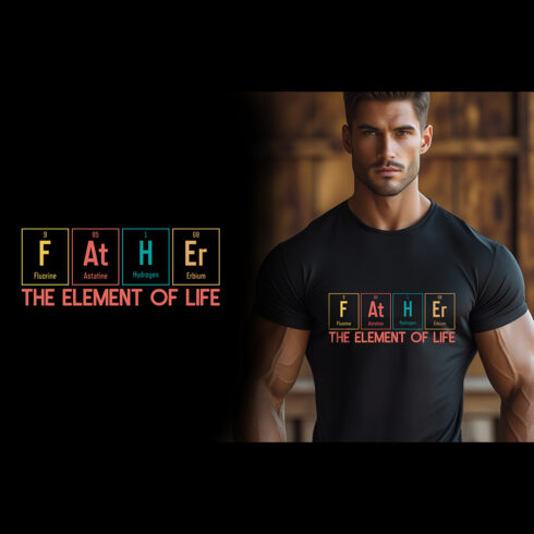 Father Funny Periodic Table Dad T-Shirt cover image.