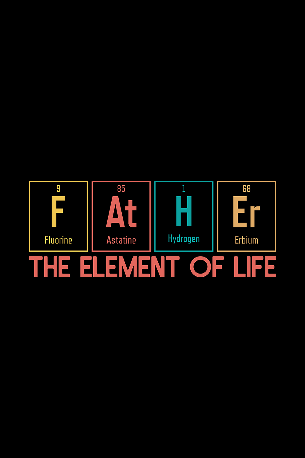 Father Funny Periodic Table Dad T-Shirt pinterest preview image.