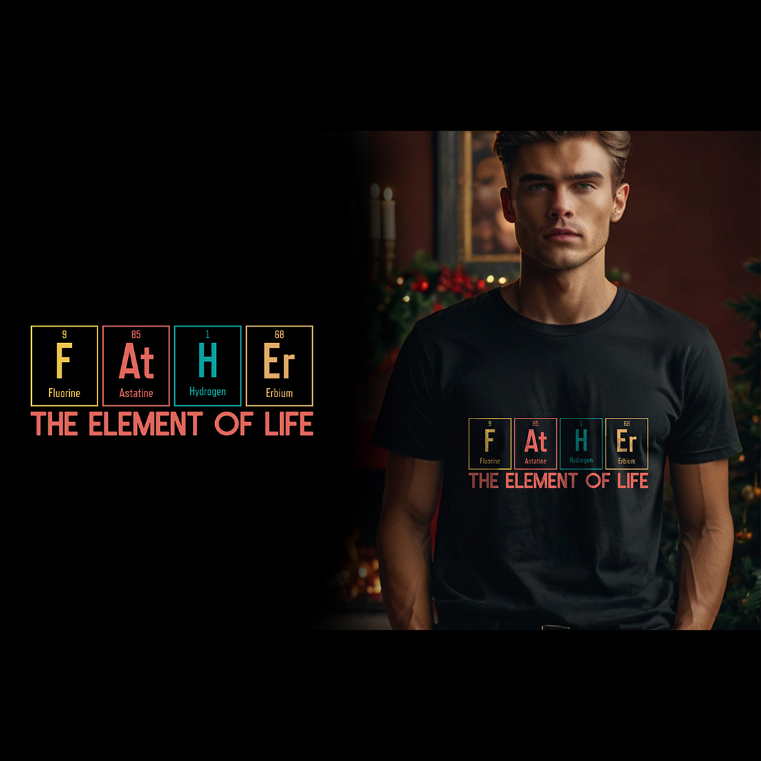 Father Funny Periodic Table Dad T-Shirt preview image.