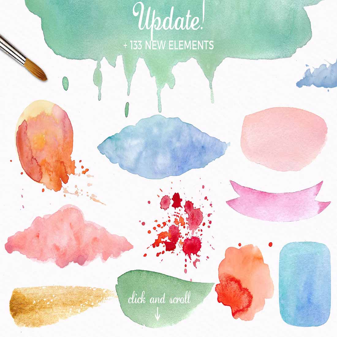 Watercolor Logo Bundle DIY preview image.