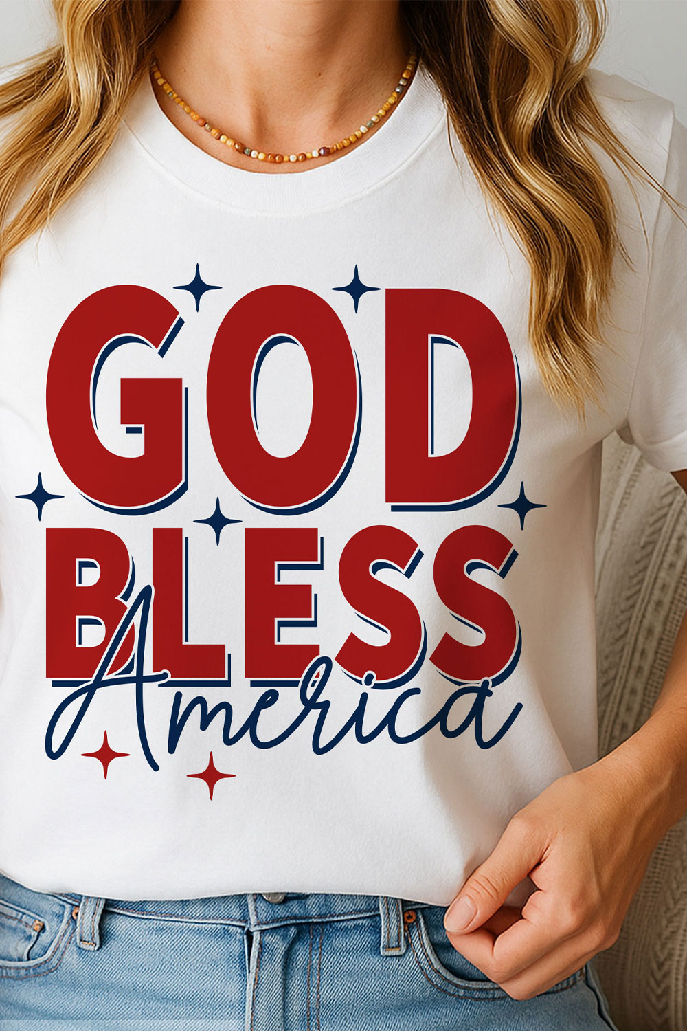 God Bless America 4th of July SVG PNG pinterest preview image.
