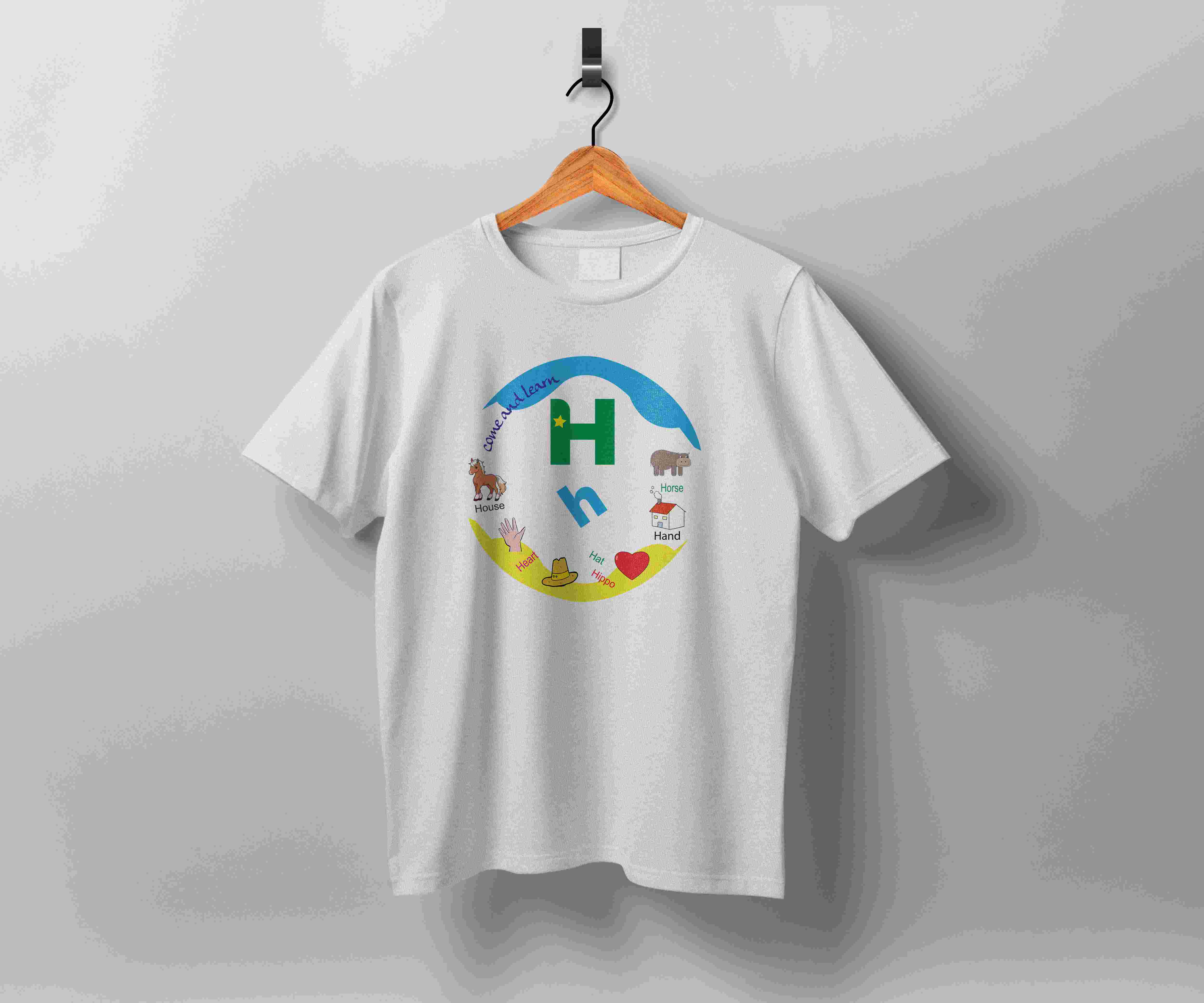 h letter tshirt 465