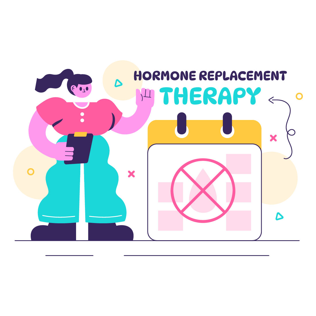 10 Hormone Replacement Therapy Illustration preview image.