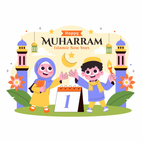 10 Happy Islamic New Year Illustration cover image.