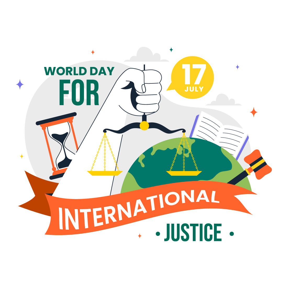 10 World Day for International Justice Illustration preview image.