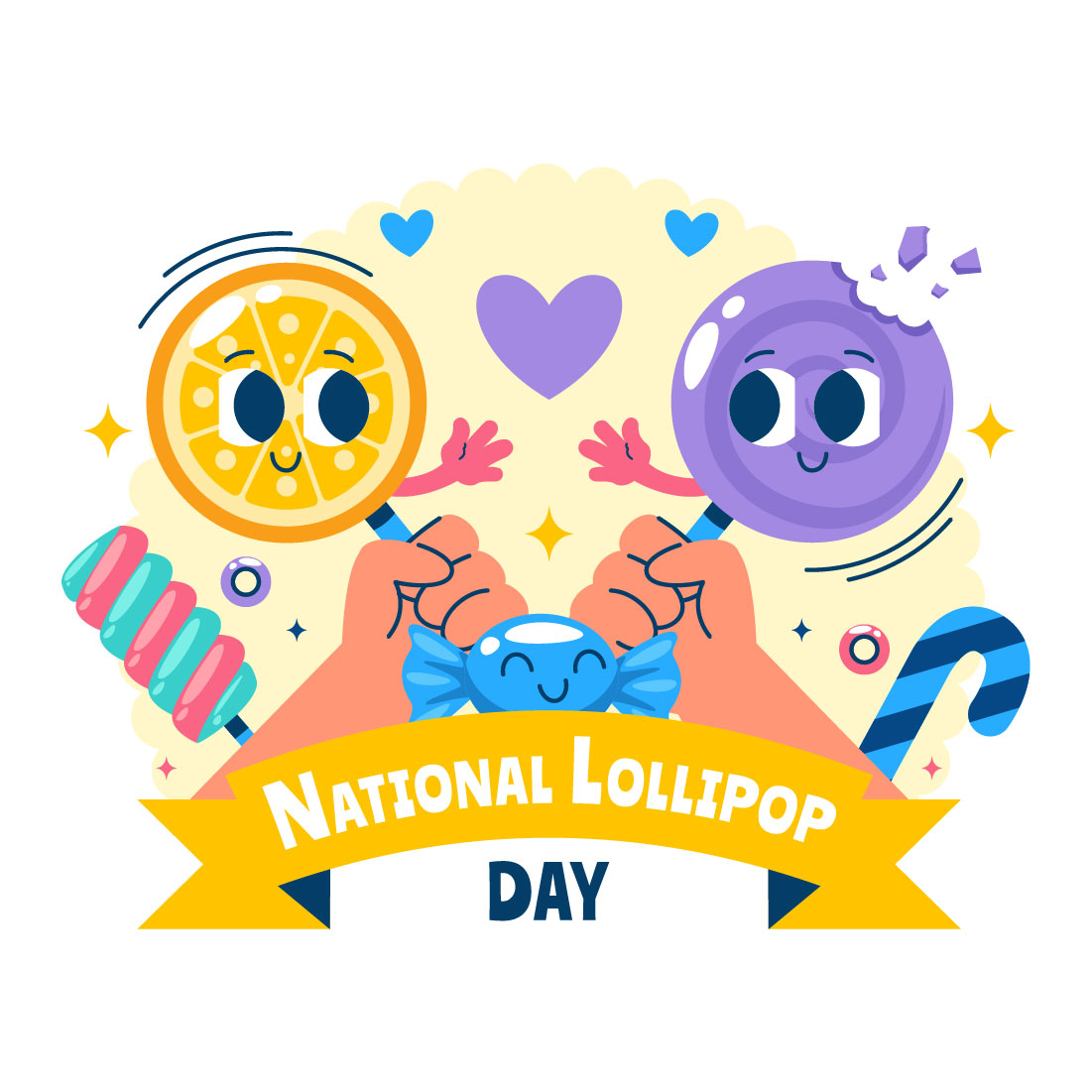 10 National Lollipop Day Illustration preview image.