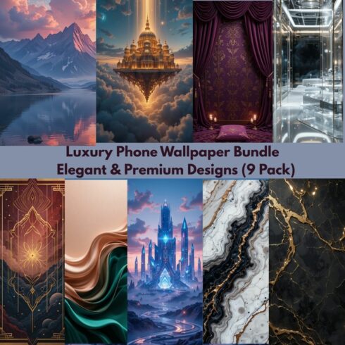 Luxury Phone Wallpaper Bundle – Elegant & Premium Designs (9 Pack) cover image.