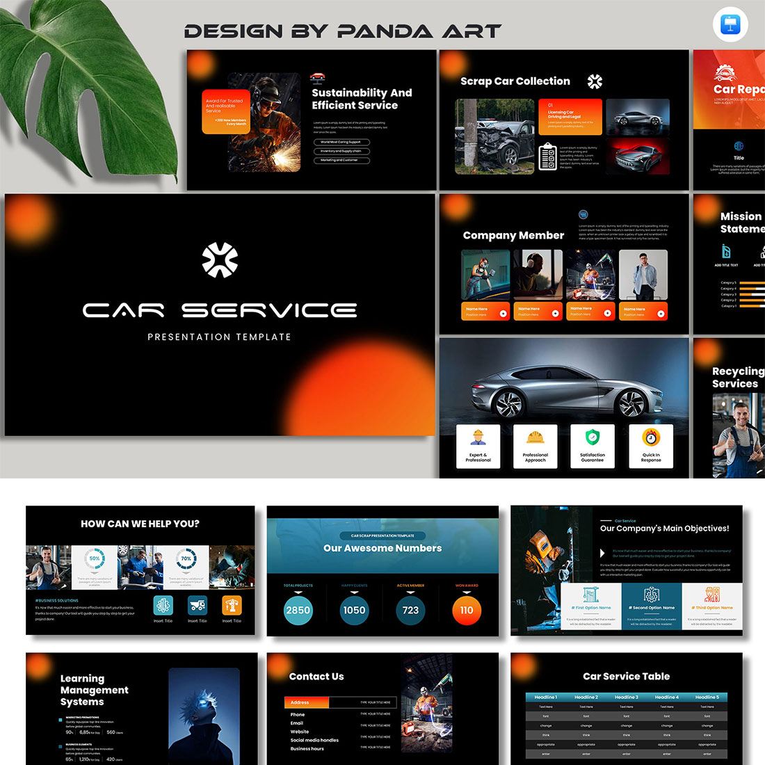 Car Scrap Yard Keynote Presentation Templates cover image.