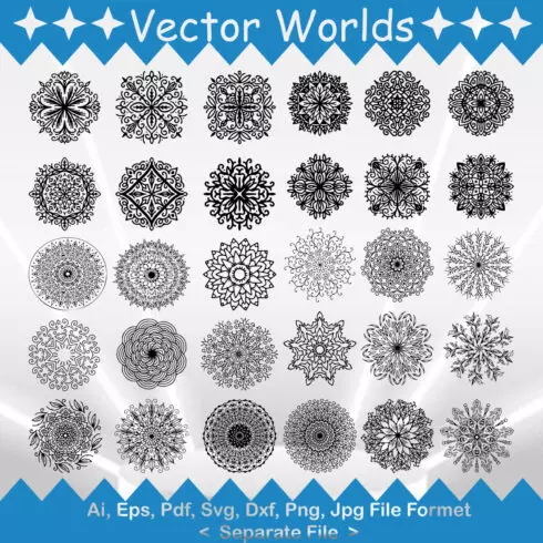 Mandala Art SVG Vector Design cover image.