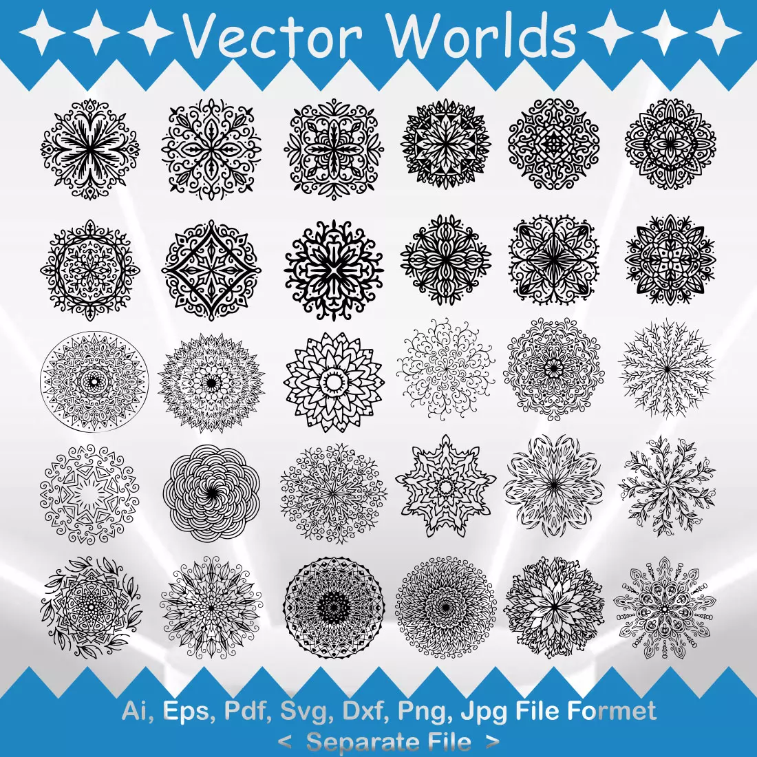 Mandala Art SVG Vector Design cover image.