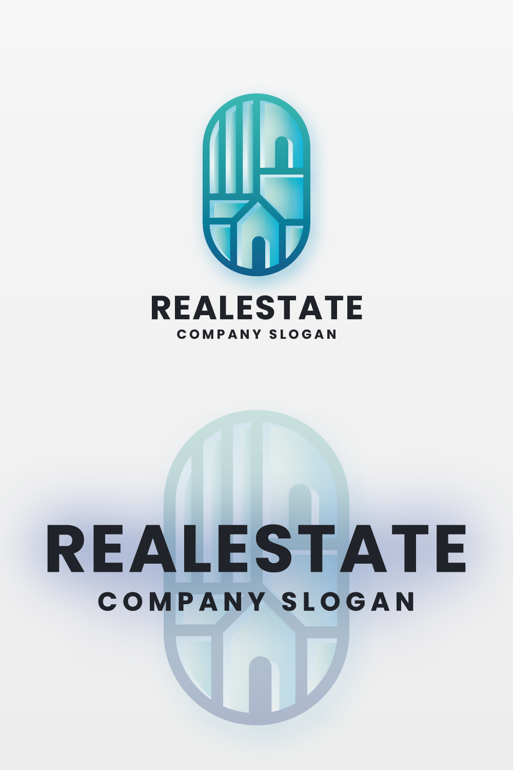 Modern Real Estate Logo – Real Property Branding Icon pinterest preview image.