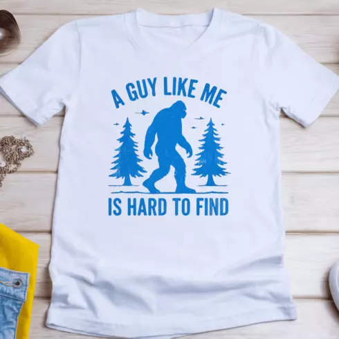 Mysterious Bigfoot Forest T-Shirt Design cover image.