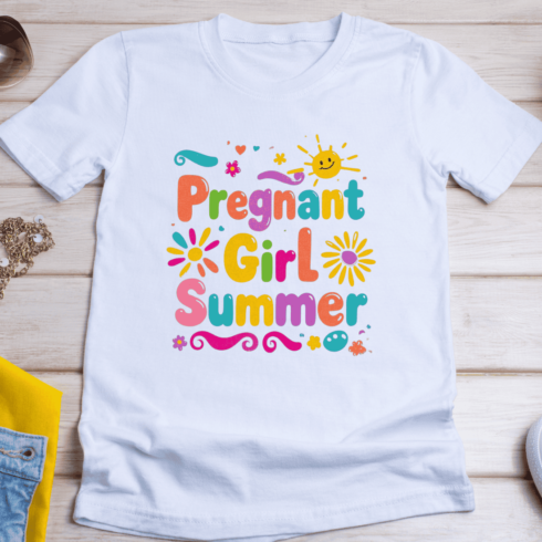 Cute Maternity Summer T-Shirt Design cover image.