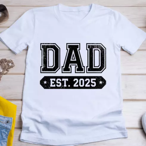 Father Established 2025 T-Shirt Design cover image.