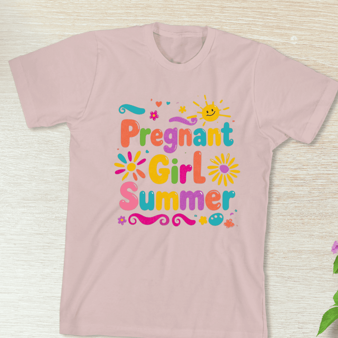 Cute Maternity Summer T-Shirt Design preview image.