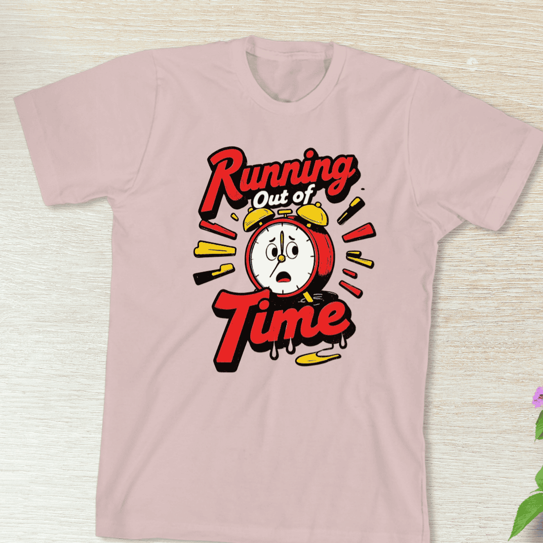 Running Out of Time T-Shirt Design preview image.
