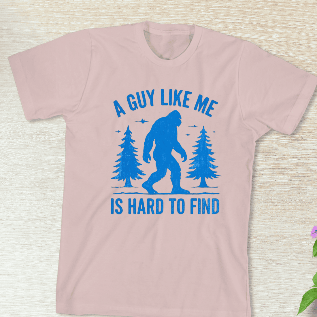 Mysterious Bigfoot Forest T-Shirt Design preview image.