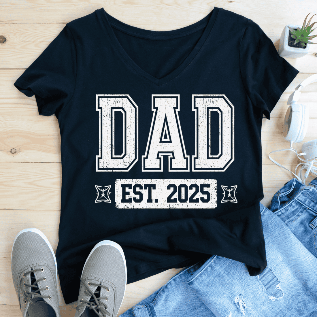 Dad Est 2025 T-Shirt Design preview image.