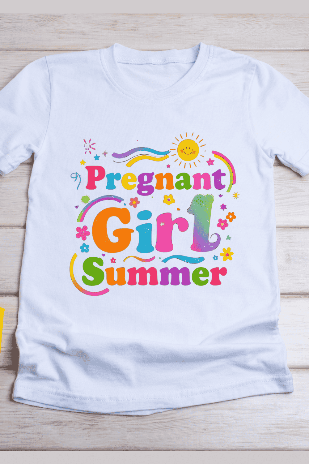 Fun Summer Pregnancy Quote T-Shirt Design pinterest preview image.