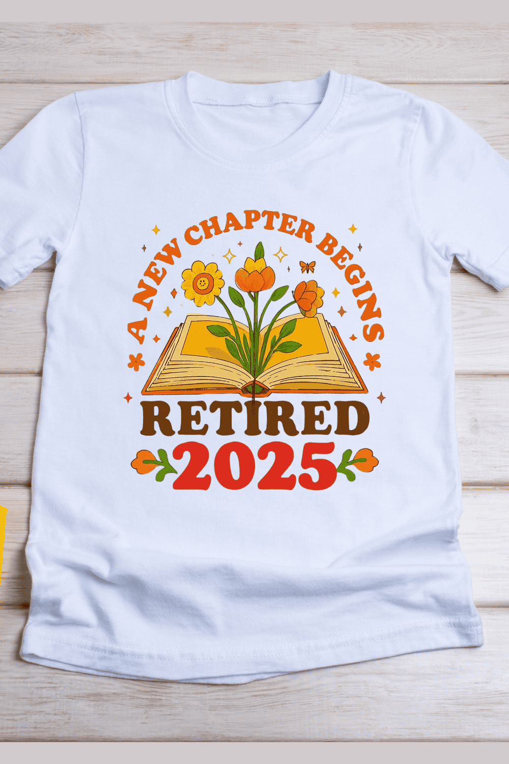 Retired 2025 New Chapter T-Shirt Design pinterest preview image.