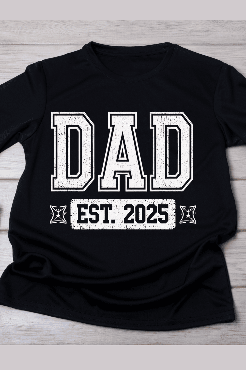 Dad Est 2025 T-Shirt Design pinterest preview image.