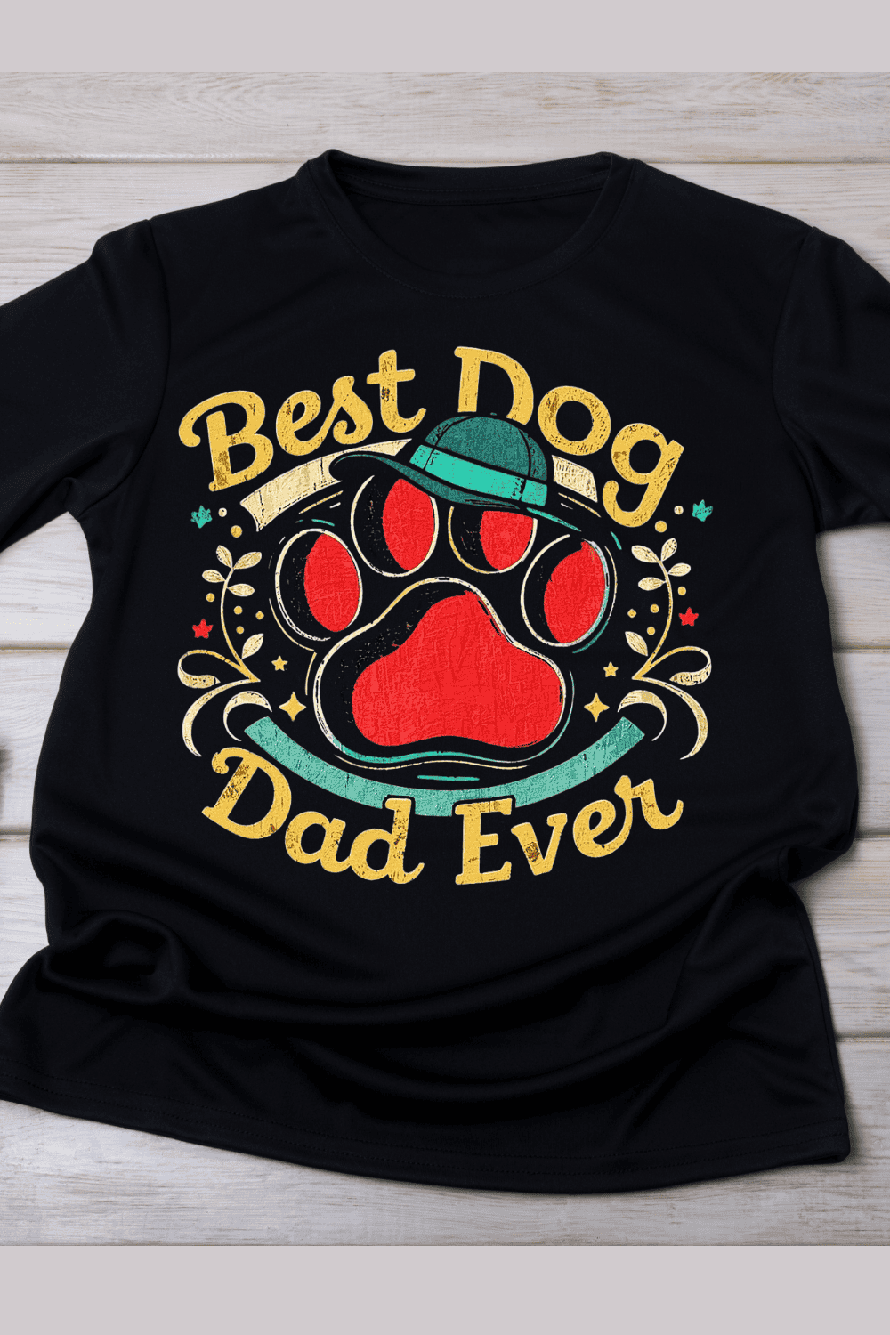 Cool Dog Lover Father T-Shirt Design pinterest preview image.