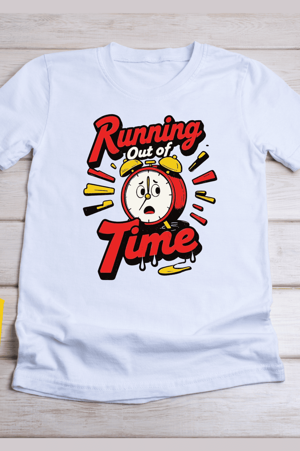 Running Out of Time T-Shirt Design pinterest preview image.
