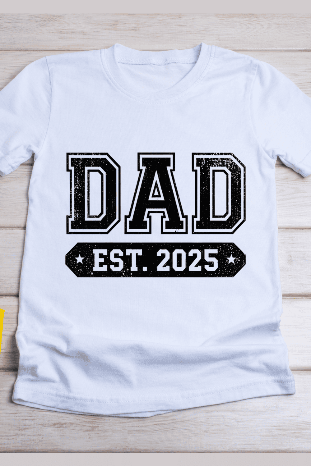 Father Established 2025 T-Shirt Design pinterest preview image.