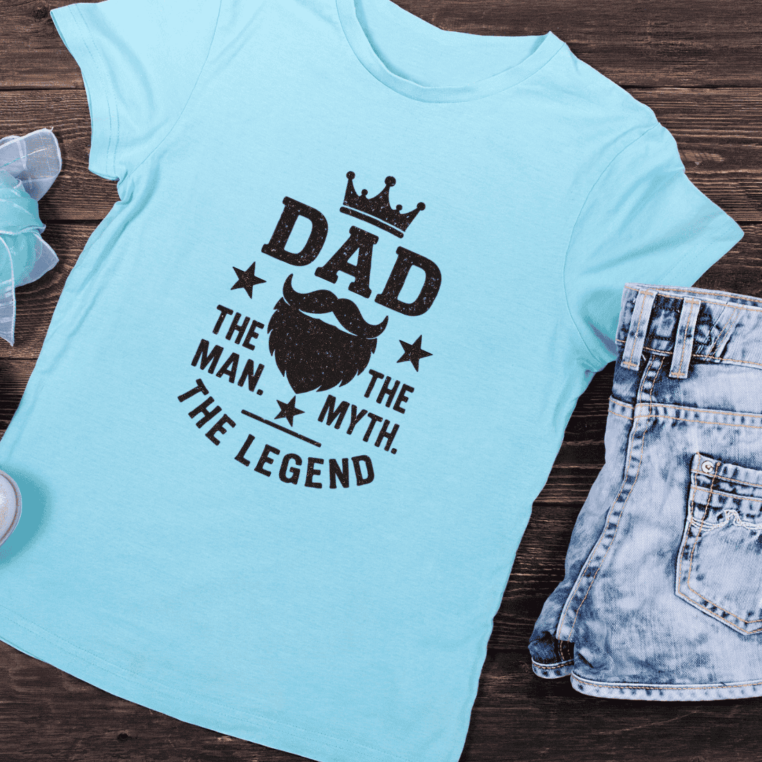 Father's Day Legendary Dad T-Shirt Design preview image.