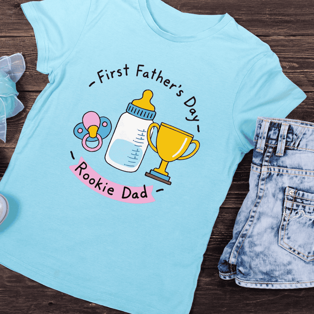 Rookie Dad Award T-Shirt Design preview image.