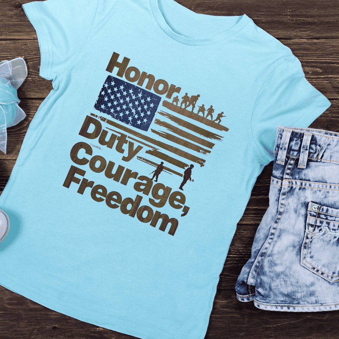 USA Armed Forces Honor T-Shirt Design preview image.