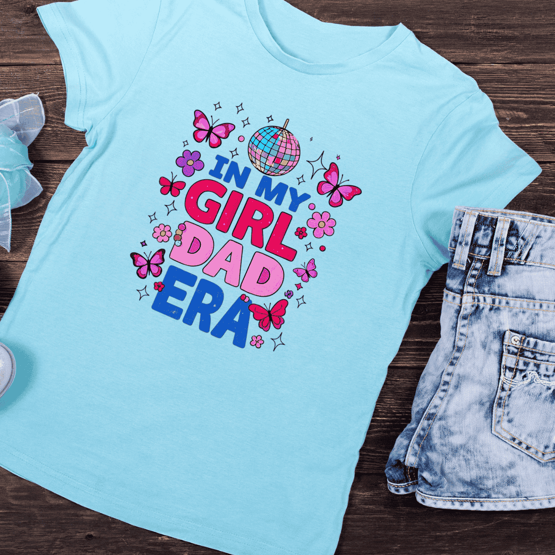 Modern Girl Dad Era T-Shirt Design preview image.